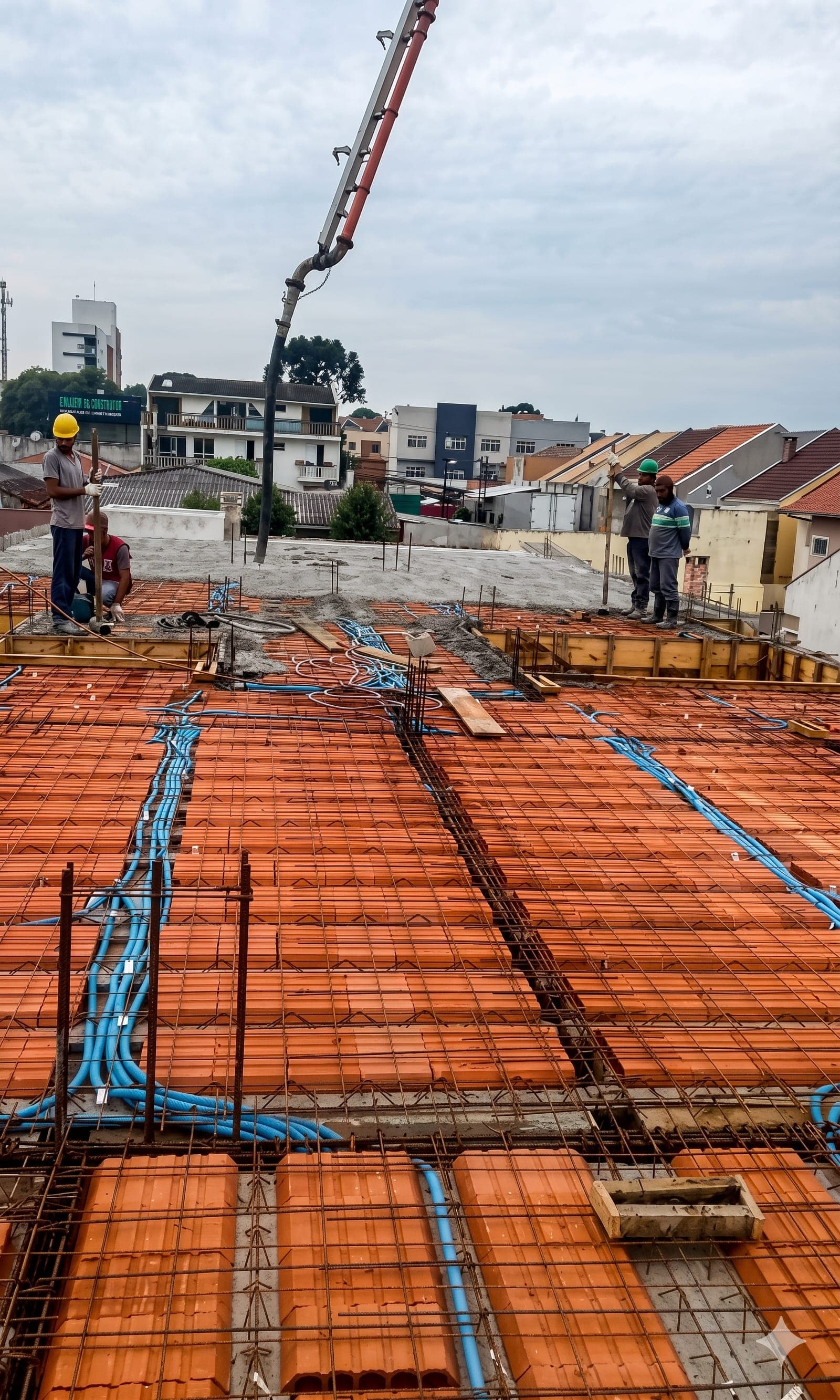 Concretagem com bomba
